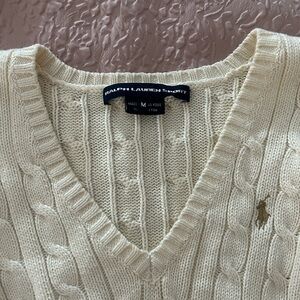 Ralph Lauren Sport Cream Cable Knit Sweater